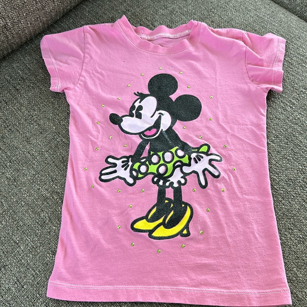 Official Walt Disney World Mickey Mouse Pink Graphic T-Shirt Youth X-Small XS